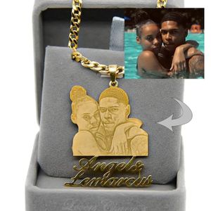 Gepersonaliseerde Moederdag Cadeau Aangepaste Po Gegraveerde Ketting Aangepaste Po Hanger Geheugen Familie Sieraden Geschenken Gratis Sieradendoos 240119