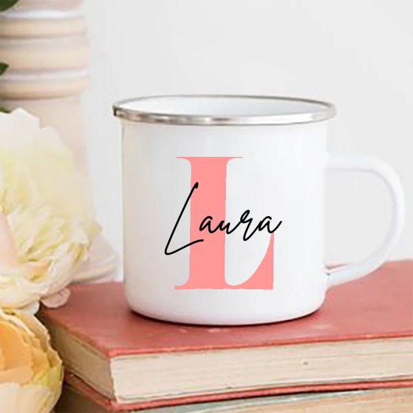 Mug personnalisé Initial avec nom Coffee Tup Bachelorette Party Best Man Bridesmaid Cups Wedding Birthday Gift for Men Women