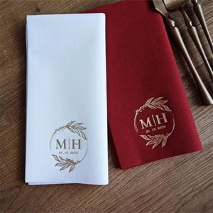 Gepersonaliseerde servetten Dinnernapkins Serwetki Bedruckte Servietten Hochzeit Gepersonaliseerde servetten bruilofts servetten Decorpres 220608