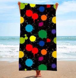 Gepersonaliseerde regenboog Tie-Dye MicroFiber Looped Fabric Strand handdoek handdoek handdoek Dwel Dekenside Deken Sjawl Veeg Zweet Boutique