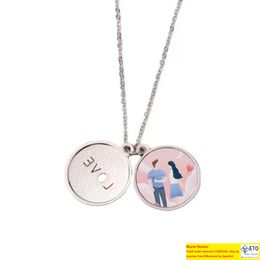 Gepersonaliseerde ronde minnaars ketting voorstander van sublimatie spaties gesneden sleutelbeen ketting diy hart spaties gesneden sleutelbeen ketting diy hart