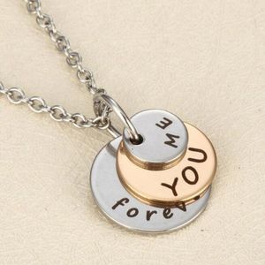 Gepersonaliseerde ronde hanger ketting rvs eenvoudige trendy sieraden voor jonge meisje vriend vrouwen romantische geschenk