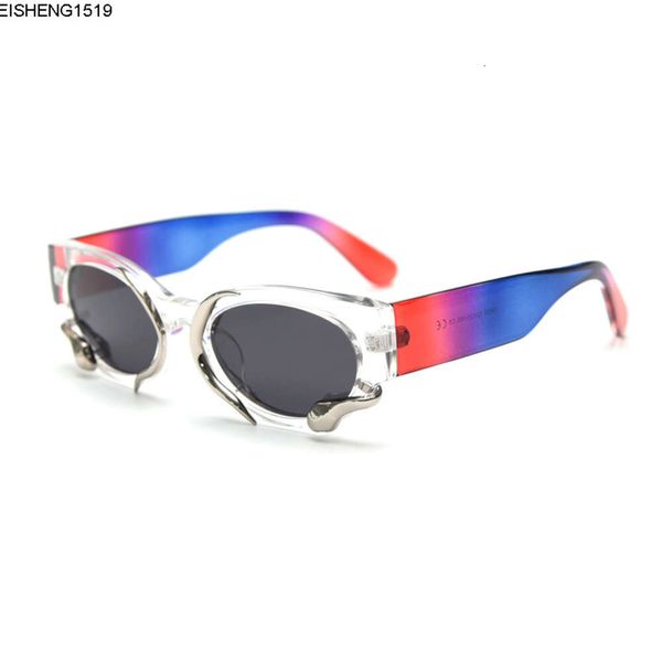 Gafas de sol personalizadas en forma de serpiente Foto de la calle Ojo de gato Internet rojo macho y femenino formas cóncavas de moda estilo