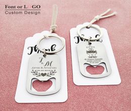 Cadeaux de mariage personnalisés pour les invités Baptême Party Favor Porte-clés Ouvre-bouteille Porte-clés Communion Souvenir personnalisé 2204113346671