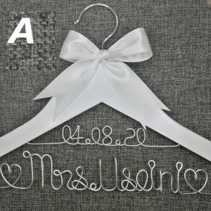 Percha de boda personalizada regalos de dama de honor nombre percha novias regalo nupcial personalizado blanco 240201