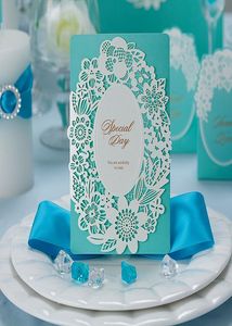 Cartes d'invitation de mariage personnalisées 3D en trois dimensions spécial or creux tour conception CW059 fête chinoise Invitati9508376
