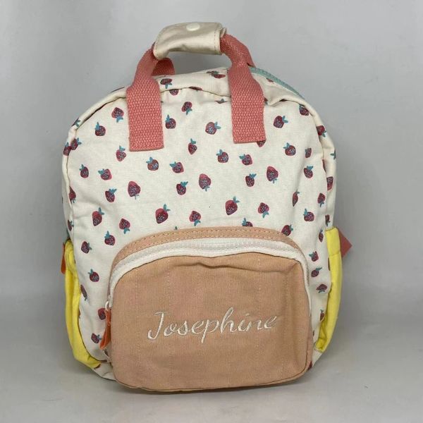 Personalizó su nombre Strawbreey Schoolbag Laptop Bookbag Mochila escolar para niñas para 612 niños 240219