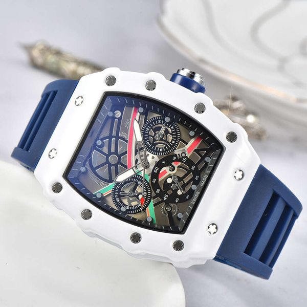 Mouvement à Quartz pour hommes, Imitation céramique personnalisée, baril de vin Li X blanc, mode jeunesse, avec montre calendrier