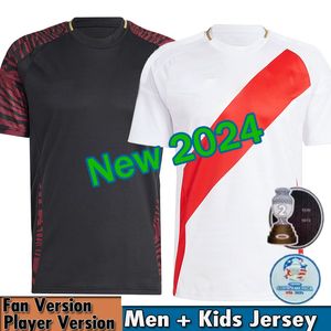 Pérou 2024 Copa Americ Soccer Jerseys Accueil Blanc Extérieur Peruana 24 25 Maillot de football 2025 Équipe nationale PINEAU CUEVAS SOLANO PIZARRO ABRAM AQUINO GUERRERO CUBILLAS