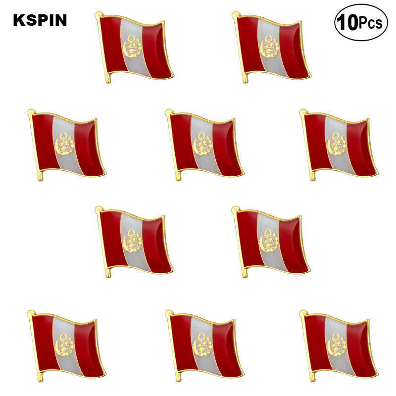 Peru Flagga Lapel Pin Flag Badge Brosch Pins Badges KS0231