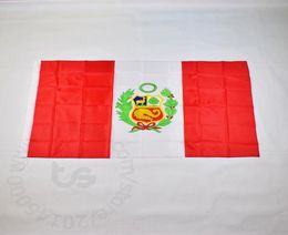Drapeau national du pérou 3x5 FT90150cm drapeau national suspendu drapeau de décoration de la maison du pérou bannière 9775529