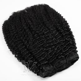 Pérou Afro Kinky Curly 4A clip dans l'extension de cheveux afro-américaine humaine Cheveux naturels 7pcs 100 g 120g 140g 160g ins clip