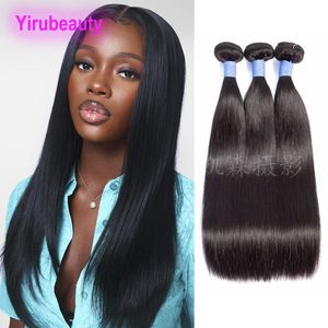 Peruaanse Braziliaanse Virgin Hair Extensions 12A Zijdeachtige Rechte 10-30inch Remy 100% Menselijk Haar Weeft Natuurlijke Kleur