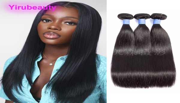 Extensiones de cabello virgen brasileño peruano 12a Silky recto 1030 pulgadas Remy 100 Weaves Human Hairaves Natural Color8184116