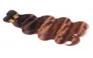 Peruvian Human Hair 3 Packles 430 Ombre Vierge Extensions de cheveux Vague de corps Double trame T4 30 Produits capillaires 3 Pieces9916782