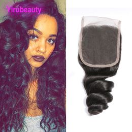 Peruaans menselijk haar 8-22 inch maagdelijk haar kanten sluiting met babyhaarvrije middelste driedelige natuurlijke kleur 8 tot 22 inch top sluitingen