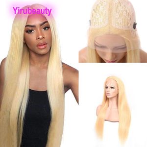 Peruaanse Blonde Kleur 13X6 T-vormige Pruik 10-30 inch Virgin Haar 13 Door 6 Capless pruiken Yirubeauty 100% Menselijk Haar