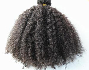 Extensions péruviennes de cheveux humains 9 pièces avec 18 clips clips dans des produits brun foncé noir couleur noire afro curl4023122