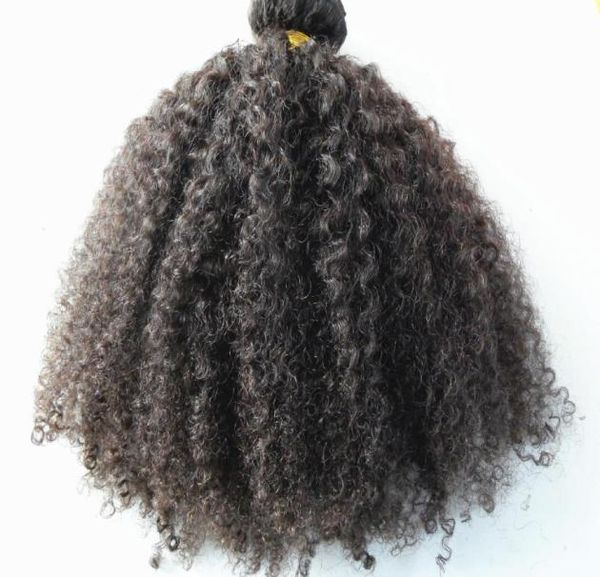Extensiones de cabello humano peruano, 9 piezas con 18 clips, productos con clip, marrón oscuro, color negro natural, rizo afro rizado6835219