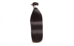 Extensions de cheveux humains péruviens raies cheveux vierges poils entiers tissés de couleur naturelle 95100g pièce soyeuse raide un bundle1504344