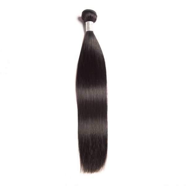 Extensions de cheveux humains péruviens raies cheveux vierges en gros cheveux tissages naturels 95-100g / pièce soyeux raide un paquet