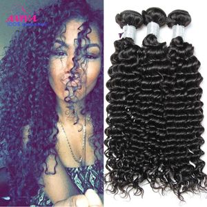 8A Peruviaanse Indiase Maleisische Mongoolse Cambodjaanse Braziliaanse Diepe Krullend Maagd Haar Weave 3/4/5 Bundels Goedkope Krullende Remy Menselijk Hair Extensions