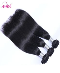 Peruaanse Rechte Maagdelijke Menselijk Haar Weave Bundels Onbewerkte Peruaanse Remy Human Hair Extensions Natuurlijke Zwarte Dubbele Inslagen Kan b8371175