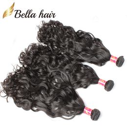 8-34 inch haarbundels Braziliaanse maagdelijk menselijk haar weeft extensions Natural Wave 3 st