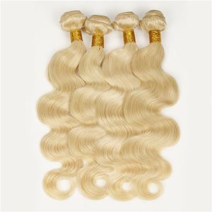 Peruaanse Body Wave Honey Blond Maagd Haar 4 stks Lot 8-32inch 7A Maagdelijke Braziliaanse Onverwerkte Menselijk Haar Weave Blonde Maagd Haar