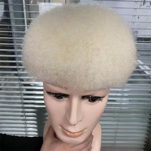 Peruaanse maagdelijk menselijk haarsystemen 4 mm wortel afro 8x10 volledige kanten toupee voor zwarte man