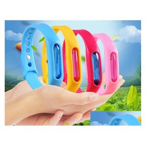 Ongediertebestrijding 20 stuks Anti Muggen Insect Bugs Repellent Repeller Polsband Armband Polsband Bescherming Deet Niet-giftig Veilig Drop Del Dh2Su