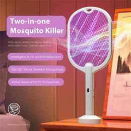 Ongediertebestrijding 3500V Elektrisch insecten Racket Trap USB Oplaadbare zomer Home Muggen Swatter Kill Fly Bug Zapper Killer Lamp 0129