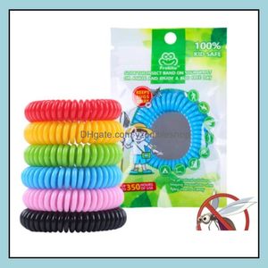 Bracelet antiparasitaire anti-moustique anti-moustiques, bracelet anti-insectes, éloignez les insectes pour les enfants Adt, mélangez les couleurs DHS Sn4721 Drop Dhnas