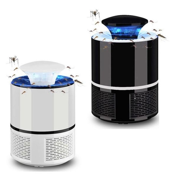 Control de plagas Lámpara eléctrica para matar mosquitos USB Pocatalyst Asesino de Mosquitos Fly Moth Bug Insect Trap Powered Zapper Drop Delivery H Dhlme