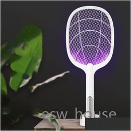 Ongediertebestrijding Elektrische Mosquito Swatter Muggen Killer Lamp Usb Oplaadbare Bug Zapper Fly Bat Supply Drop Delivery Home Garden H Dhw8N
