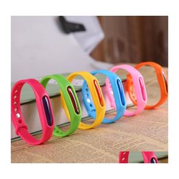 Ongediertebestrijding Kid Mosquito Repellent Bracelet Sile Polsband Plant Essenti￫le olie Capse Band Bug Killer VT0449 Drop Delivery Home Gard Dhmht