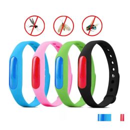 Ongediertebestrijding Kid Muggenmelk Armband Sile Polsband Zomer Plant Essentiële Olie Capse Band Bug Killer Drop Levering Thuis Gard Othco