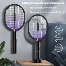 LAMPE LED COMMANDE PEST 3 IN 1 BUG électrique Zapper Insecte Killer USB RECHARGable Anti mosquito Flies Fly Swatter Trap 3000vol 0129