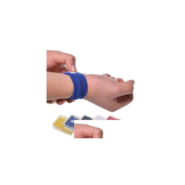 Lutte antiparasitaire De nombreuses couleurs Soins de santé Bracelets anti-nausées Maladie des voitures Mouvement réutilisable Malade de la mer Bandes de poignet de voyage avec D Dhgl4