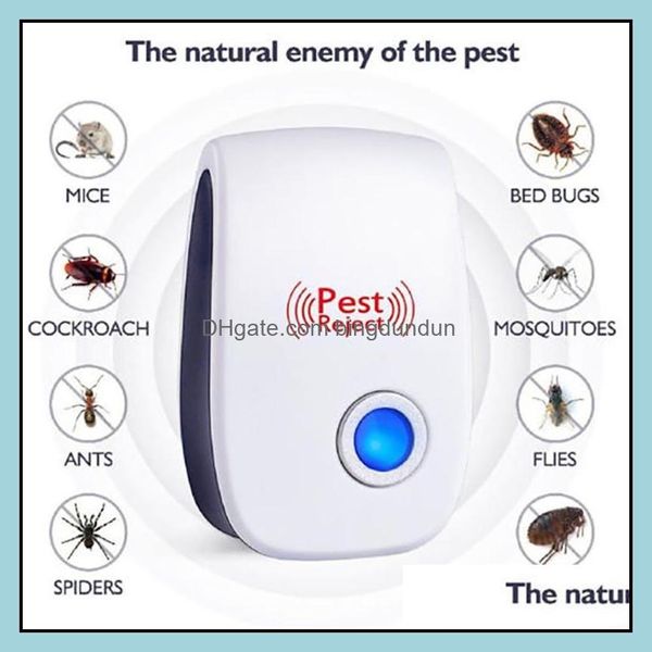 Pest Control Mosquito Killer Reject Electronic Trasonic Repeller Rat Mouse Cafard Répulsif Anti Rongeur Bug Maison Drop Livraison H Ot3Yq