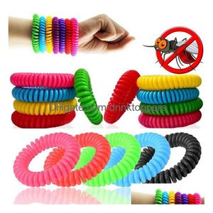 Lutte Antiparasitaire Anti-Moustique Bande Bracelets Anti Bug Adts Naturels Purs Enfants Main Poignet Insecte Protection Répulsif Drop Delive Dhyx8