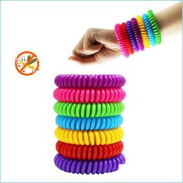 Ongediertebestrijding Natuurlijke Muggen Armband Waterdichte Spiraal Polsband Outdoor Indoor Insect Protection Drop Delivery Home Ga Dhzur