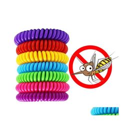 Control de plagas Natural Safe Mosquito Repelente Pulsera Impermeable Espiral Muñequera Exterior Interior Protección contra insectos Bebé 3035 V2 Dro Dhgrn