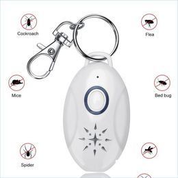 Ongediertebestrijding Trasonic Mugo Repellent Keychain Mobiel Portable Pest Repeller Outdoor Oef Flea en Tick Prevention for Dogs Cat Dhhgl