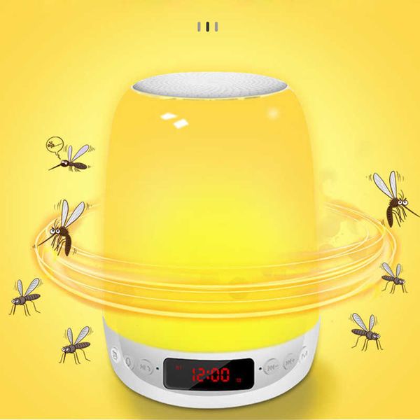 Control de plagas Altavoz Bluetooth inalámbrico Iluminación RGB Reproductor de ruido blanco Diseño transparente Lámpara antimosquitos Pantalla LED Luz nocturna táctil 0129