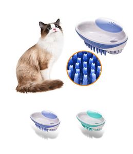 Pet 2 in 1 Bath Groom Brush Cat Dog Massage Brushes Removes Loose Hair Comb Pet Shower Scrubber Shampoo Dispenser Grooming Tools