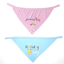 Pet Bandana Birthday Boy Girl Dog Cotton Soft Bandana Bib Pet Bib Pet pour chien Habillage Pet ACCESSOIRES