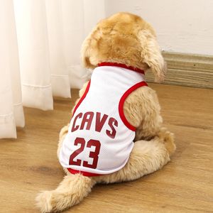 Vêtements de basket-ball pour animaux de compagnie chiens été gilet de sport mince vêtements pour chats vêtements pour petits et moyens chiens vêtements respirants