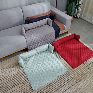 Matelas de lit pour animaux de compagnie, coussin imperméable pour chien et chat, tapis doux, housse amovible, oreiller, chenil, tapis pour chiot