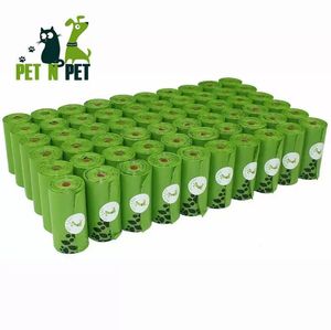 Sacs poubelles biodégradables pour chiens en PET, fournitures de merde, respectueux de l'environnement, 1080 comptes, sacs à déchets noirs, non parfumés, propres, vente en gros